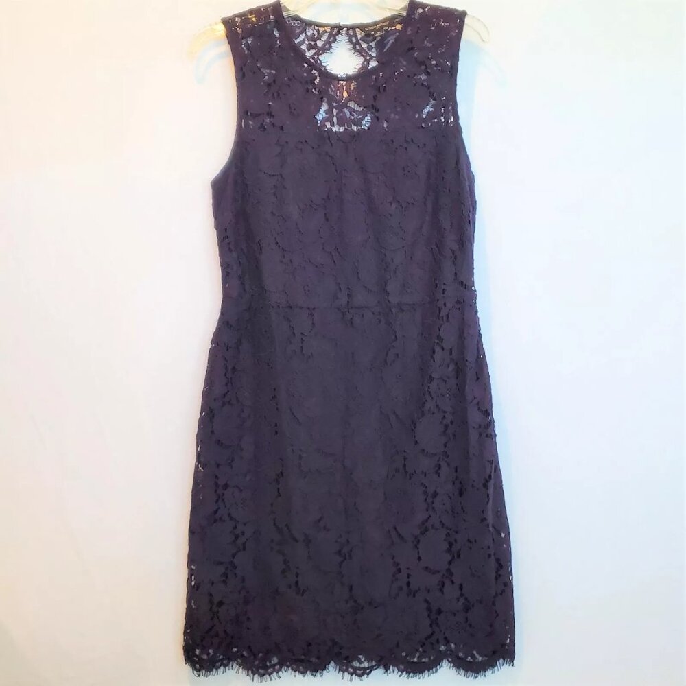 BR Women's Dress 10 Plum Lace Sheath Party Whimsygoth Romantic Vamp Witchy